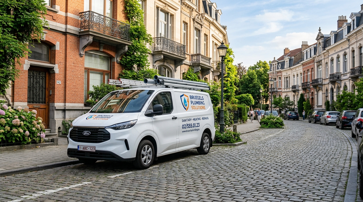 Fourgon d'intervention Stemaks Plomberie à Bruxelles Woluwe-Saint-Lambert
